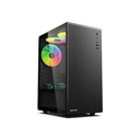 VALUE TOP V500 MICRO ATX CASING BOTTOM PSU POSITION, LEFT SIDE TEMPERD GLASS, RGB FAN